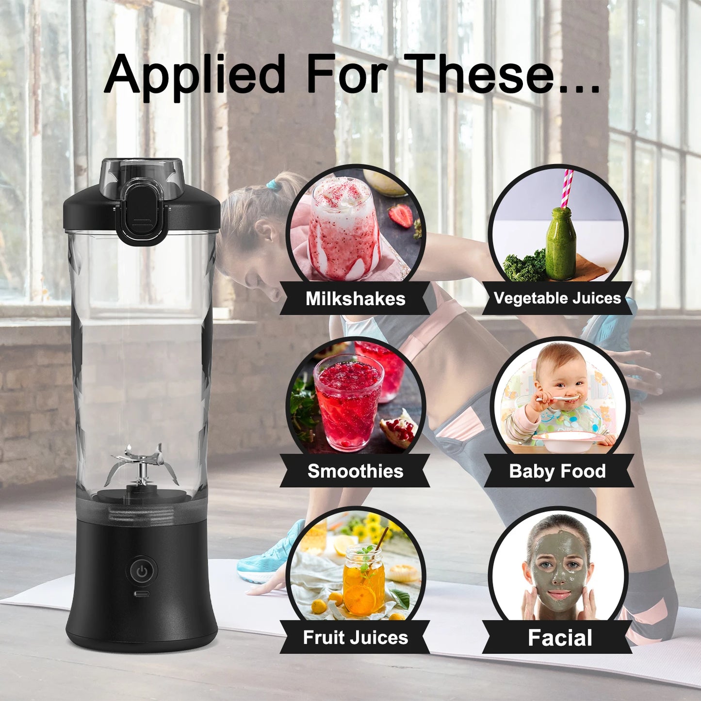 One Press Portable Electric Juicer